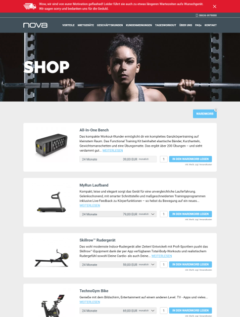 novaGYM GmbH: Fitnessgeräte mieten