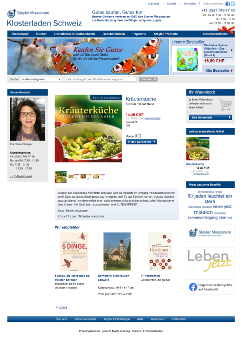 Online-Shop Steyler Klosterladen Schweiz