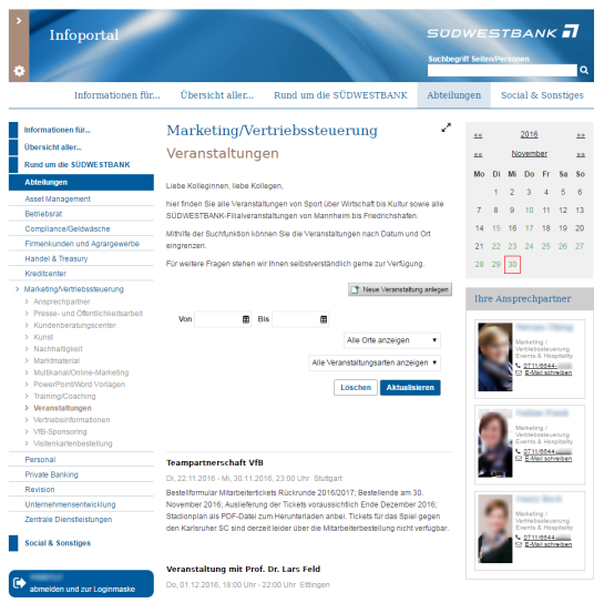 Veranstaltungskalender