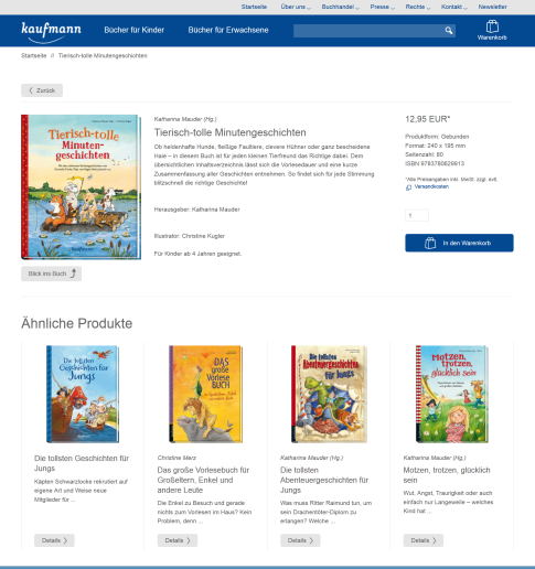 Online-Shop Kaufmann Verlag