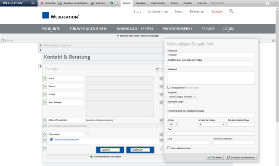Web-Formulare per Mausklick erstellen