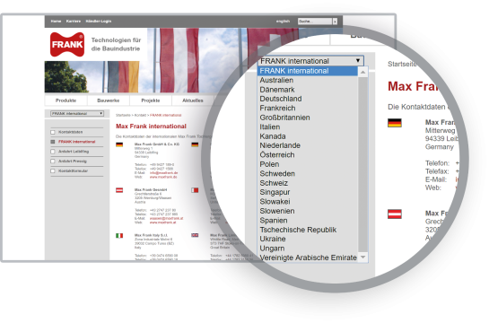 Korrespondierende Sprach-/Länder-Versionen