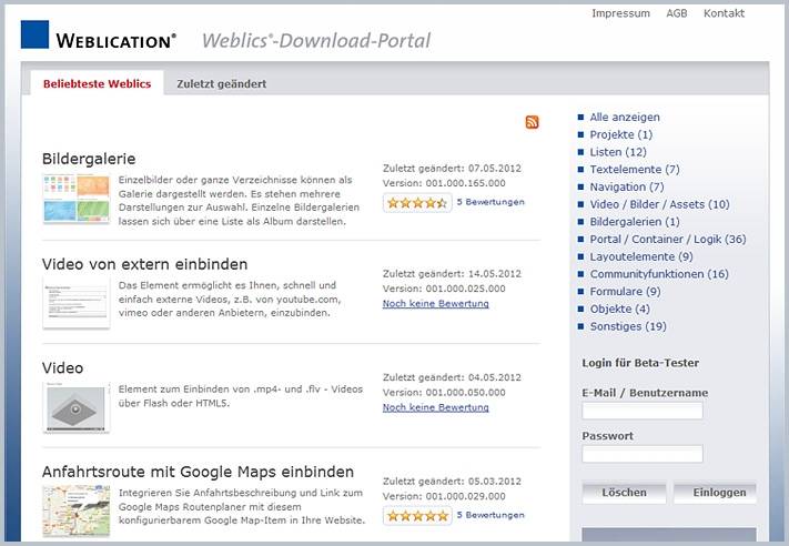 Und viele Weblics® mehr