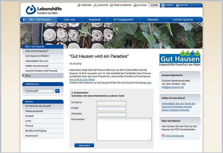 Inhalte bewerten und kommentieren