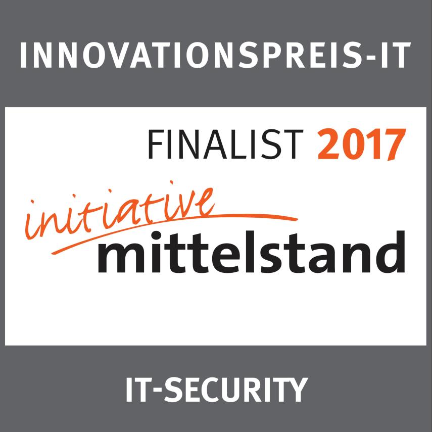 Innovationspreis-IT - Finalist 2017 in Kategorie IT-Security